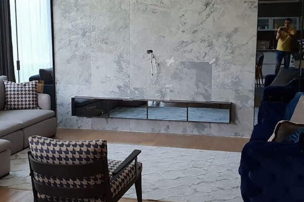 TV arkası taş kaplama