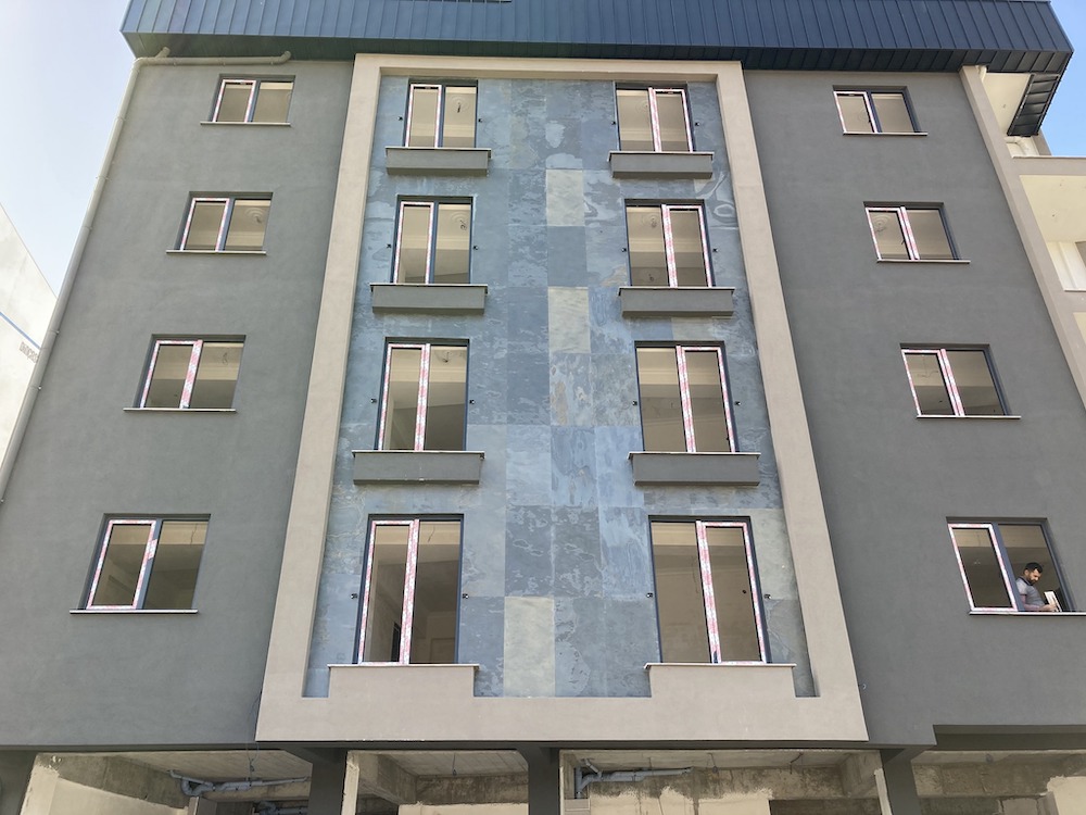 C.gold ince esnek doğal taş bina dış cephe uygulaması